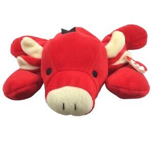 Vintage Ty Pillow Palls Red the Bull 14'' Plush 1997 Stuffed Animal Toy w/ Tags